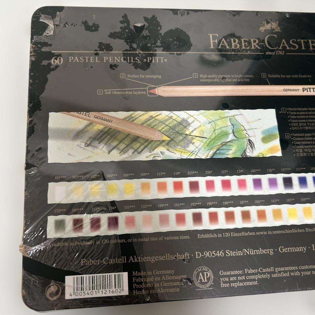 ファーバーカステル ピットパステル色鉛筆 60色セット 缶入り