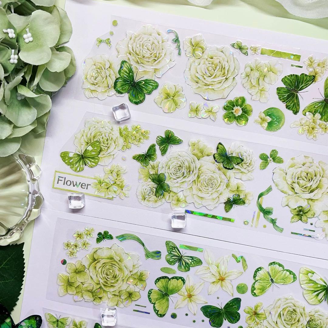 木皆原创《花间蝶蝶》海外マスキングテープ マステ 【2720】