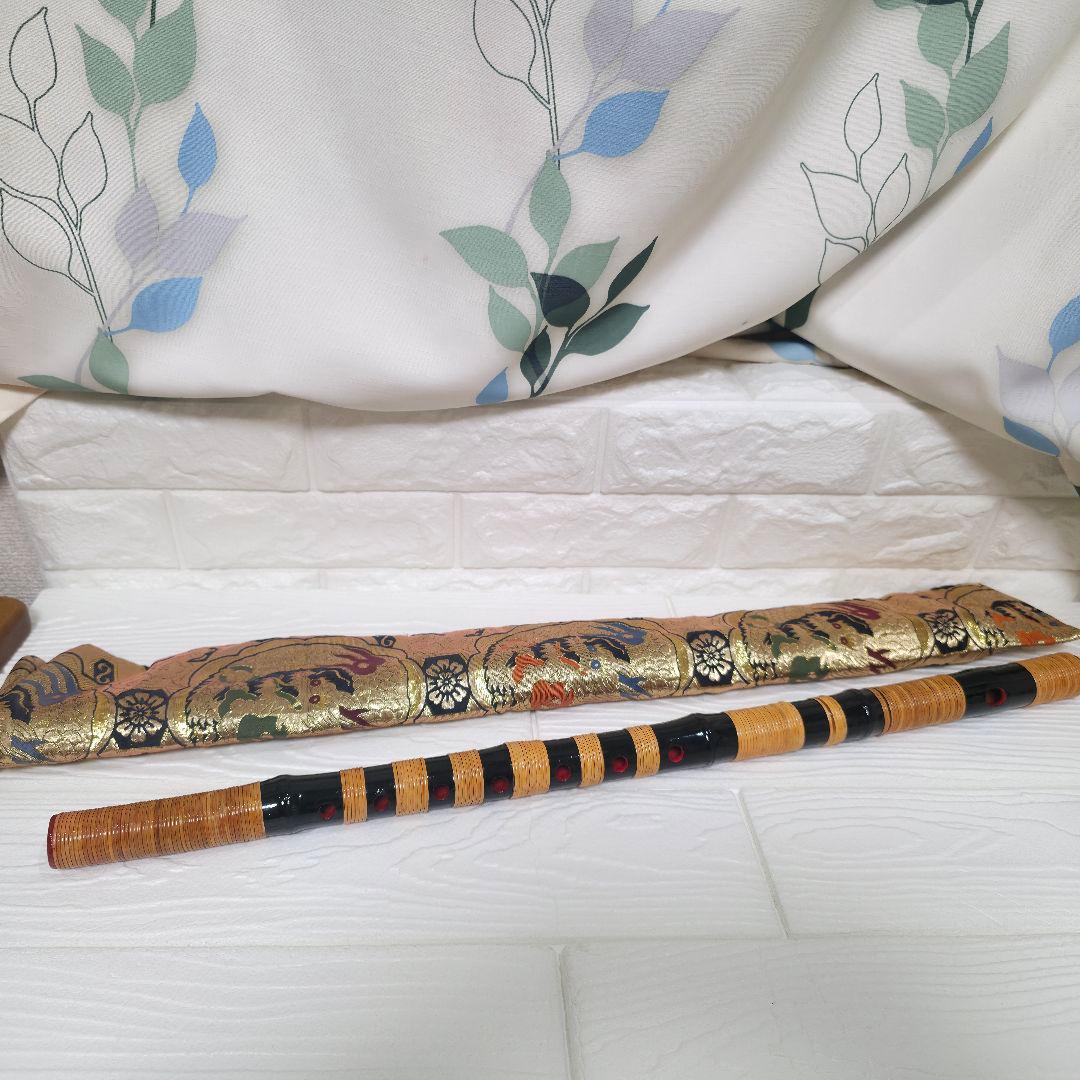 【453】だんじり祭り　だんじり　篠笛　日本和楽器　黒　ブラック