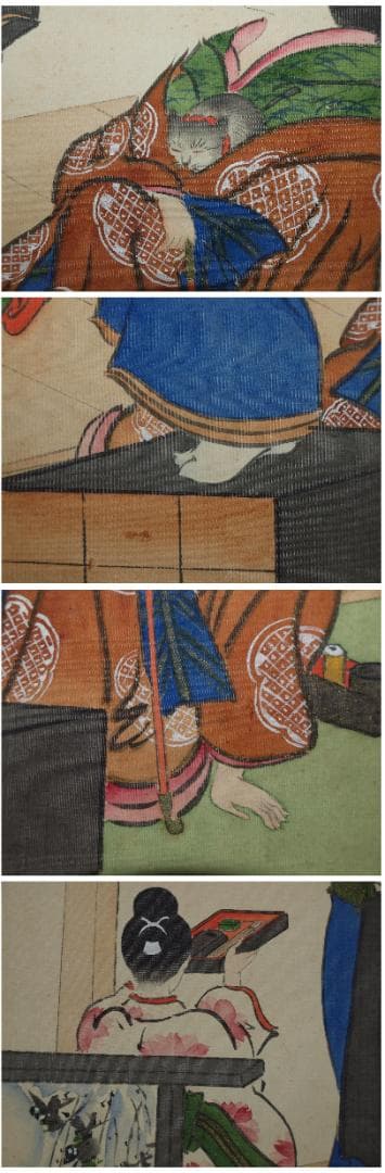 骨董市仕入れ品　日本　時代肉筆掛け軸　※激安骨董品中国、 X861C16-6