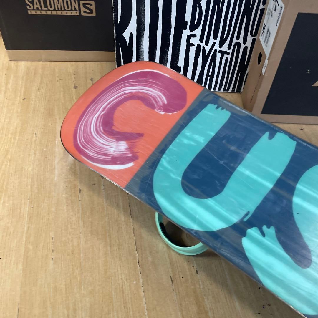 BURTON　バートンキッズスノーボードセット　バイン付　CUSTOM　カスタム