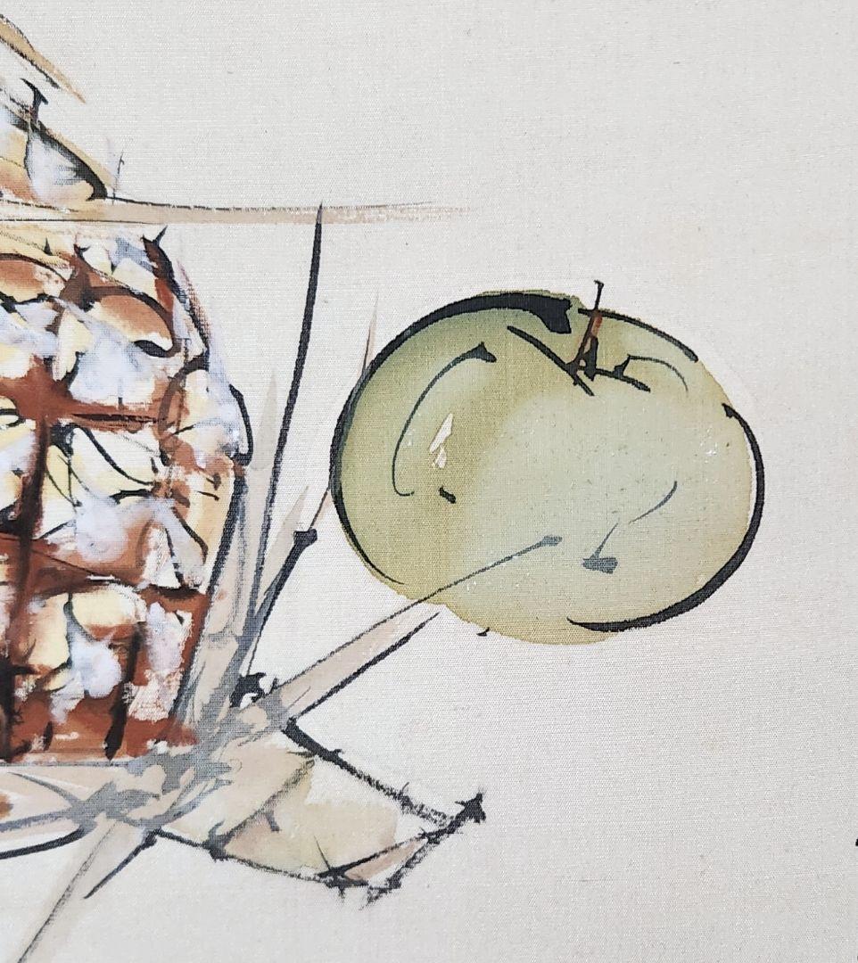 【パイナップル図】佐野五風 2709 果物静物 掛け軸 肉筆