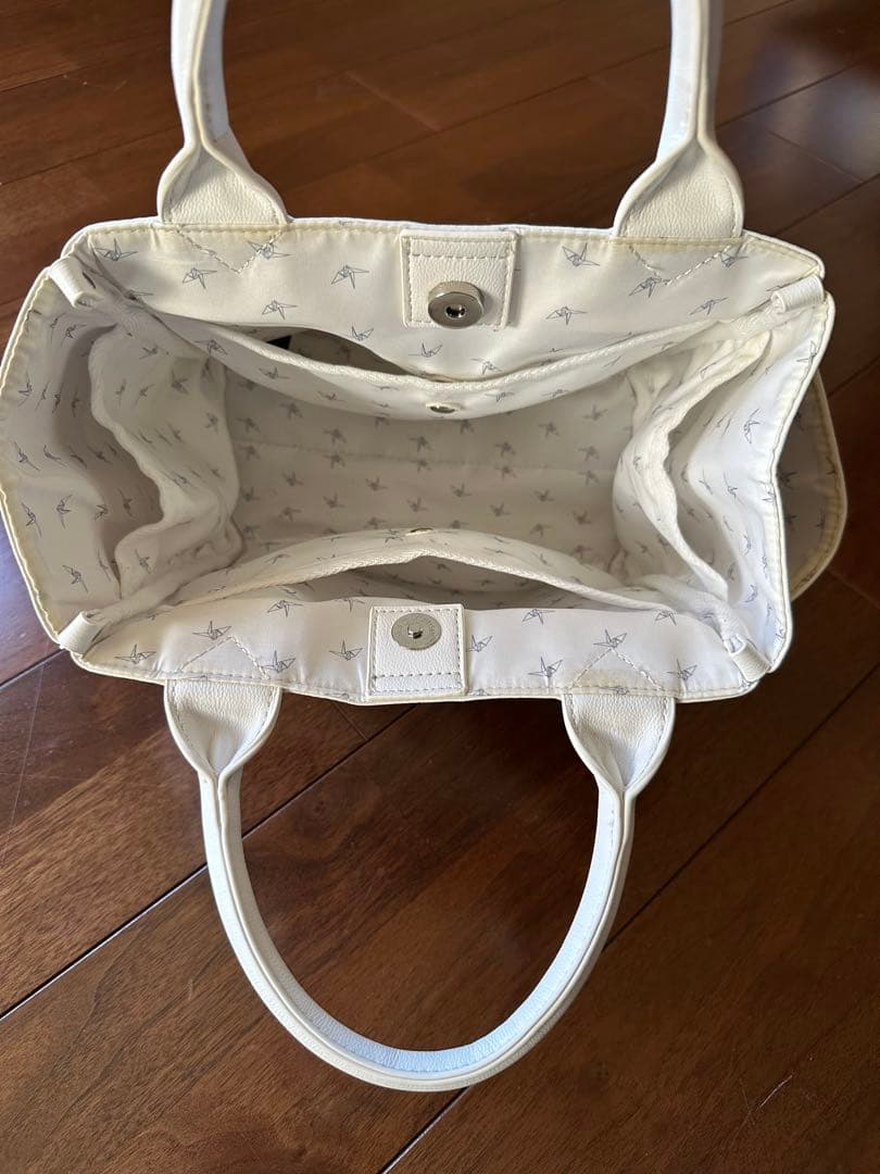 1piu1uguale3GOLF ホワイト ロゴ入り バッグ