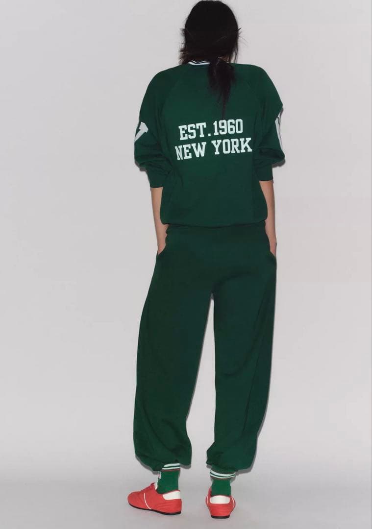 極美品NFL JETS×ZARA(ザラ)コラボスウェット上下セットアップ