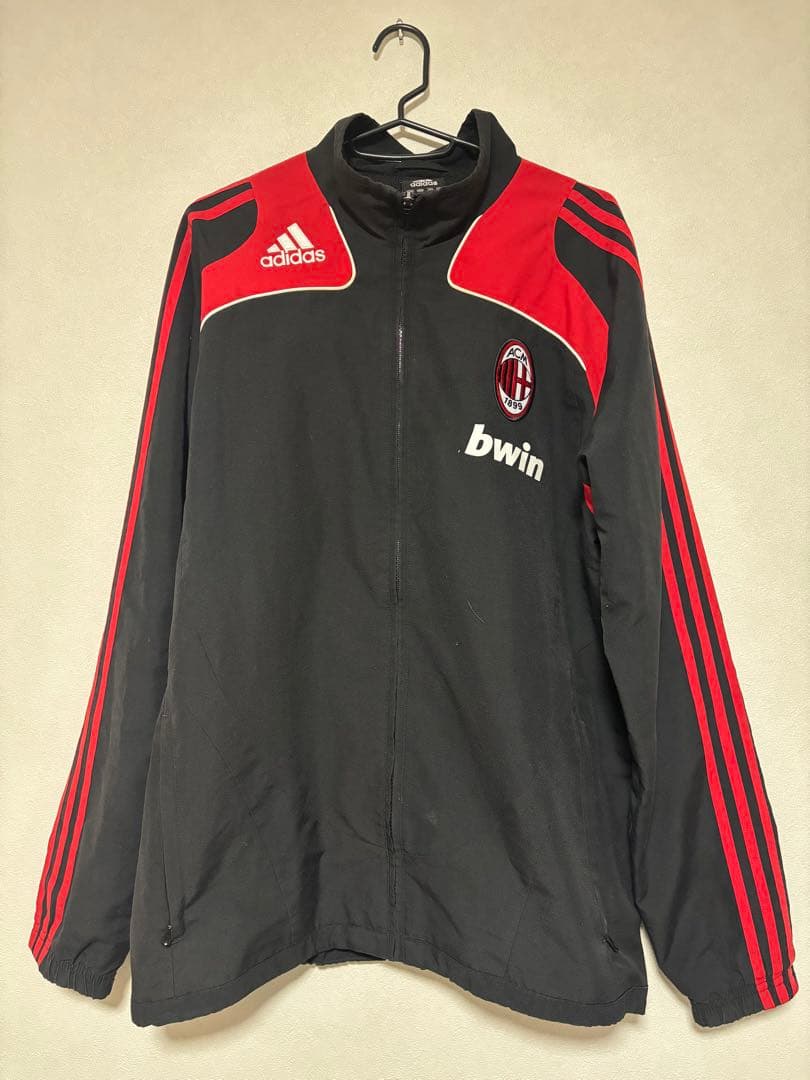 ACミラン adidas ジャケット 黒赤