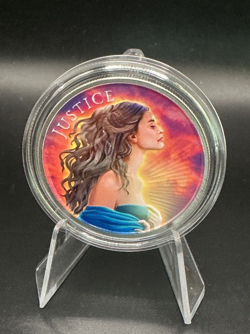 American Justice Girl カラー銀貨＋銅貨セット