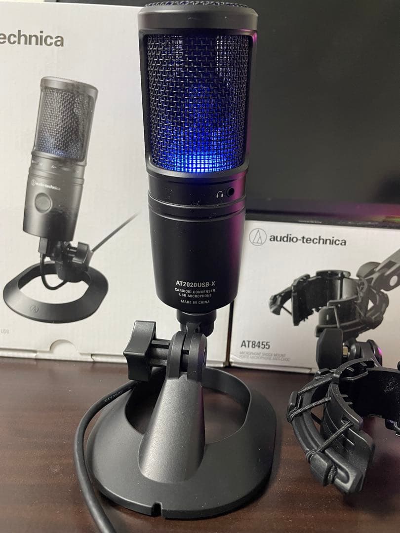 【美品】audio-technica AT2020USB-X（+AT8455）