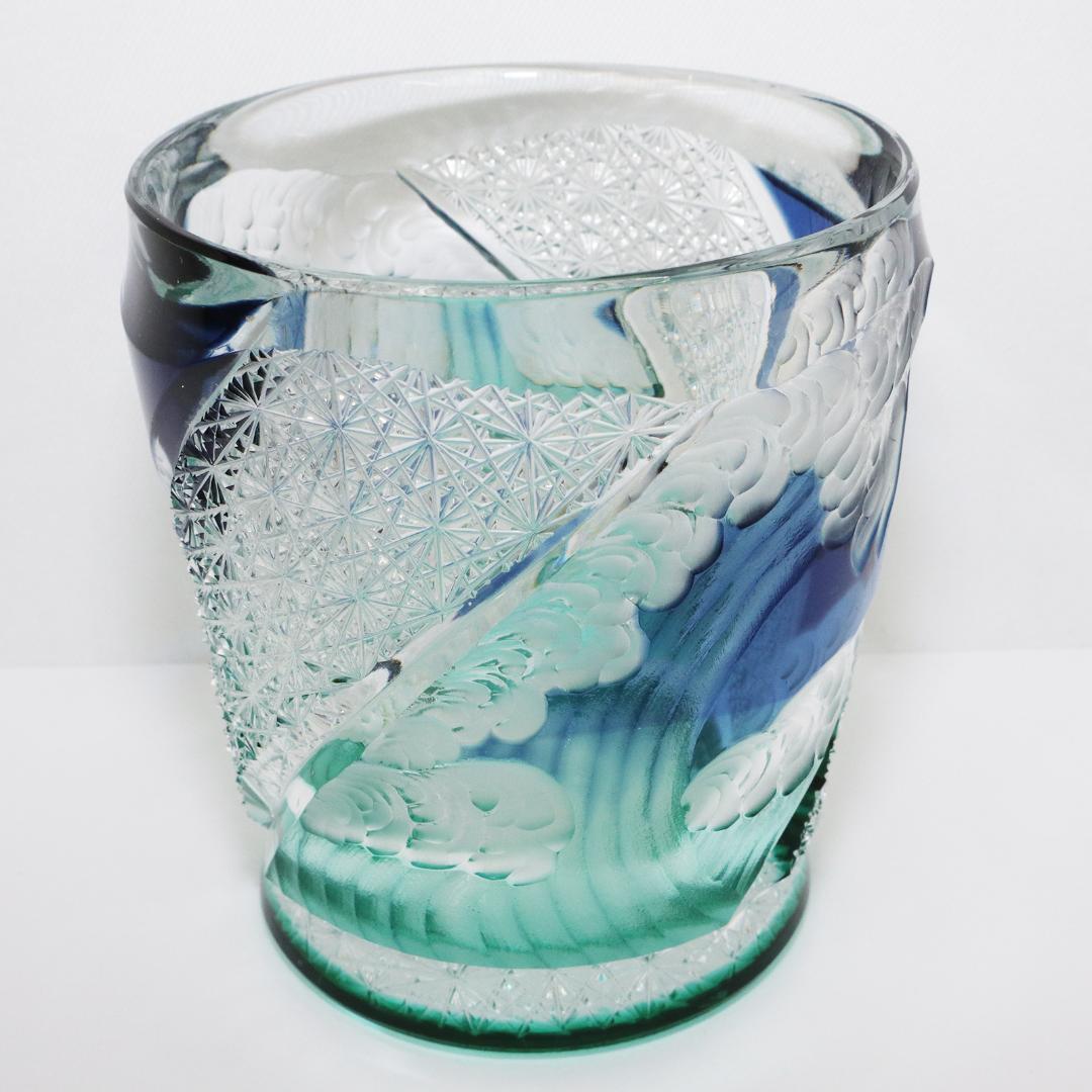 江戸切子 江戸硝子 オールド 四季 夏 但野硝子 切子グラス オールドグラス