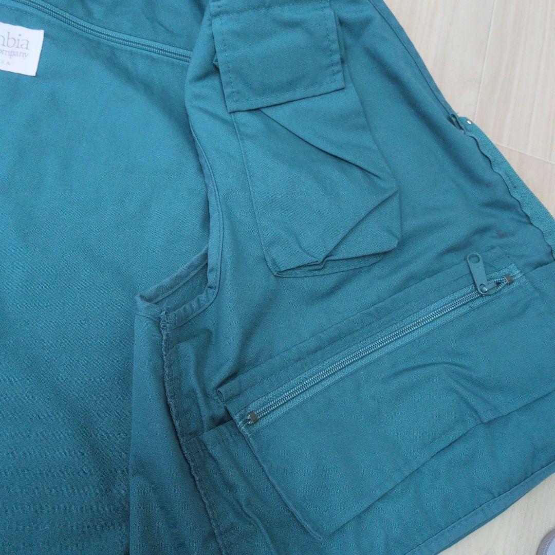 希少　Columbia フィッシングベスト L グリーン