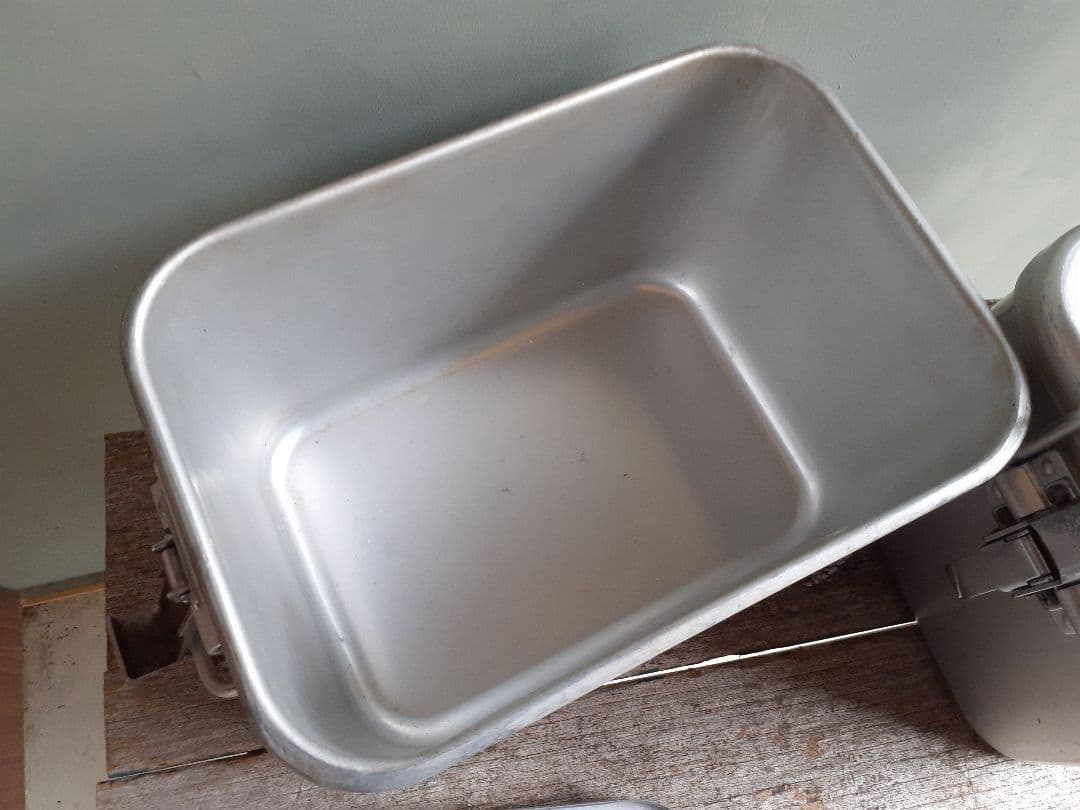 ビンテージ アルミコンテナ 2個 バッカン キャンプ アウトドア 昭和レトロ