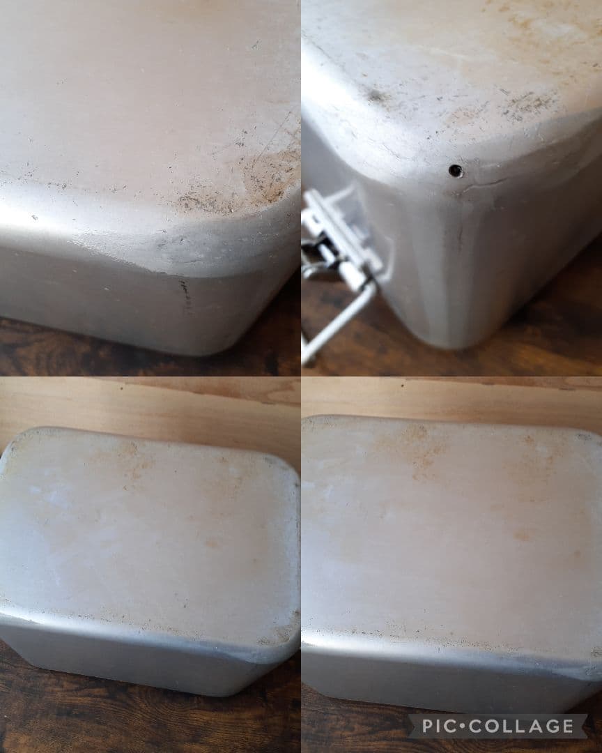 ビンテージ アルミコンテナ 2個 バッカン キャンプ アウトドア 昭和レトロ