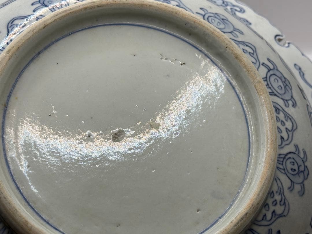 江戸　伊万里　錦絵　花口大鉢　アンティーク　送料込み260120