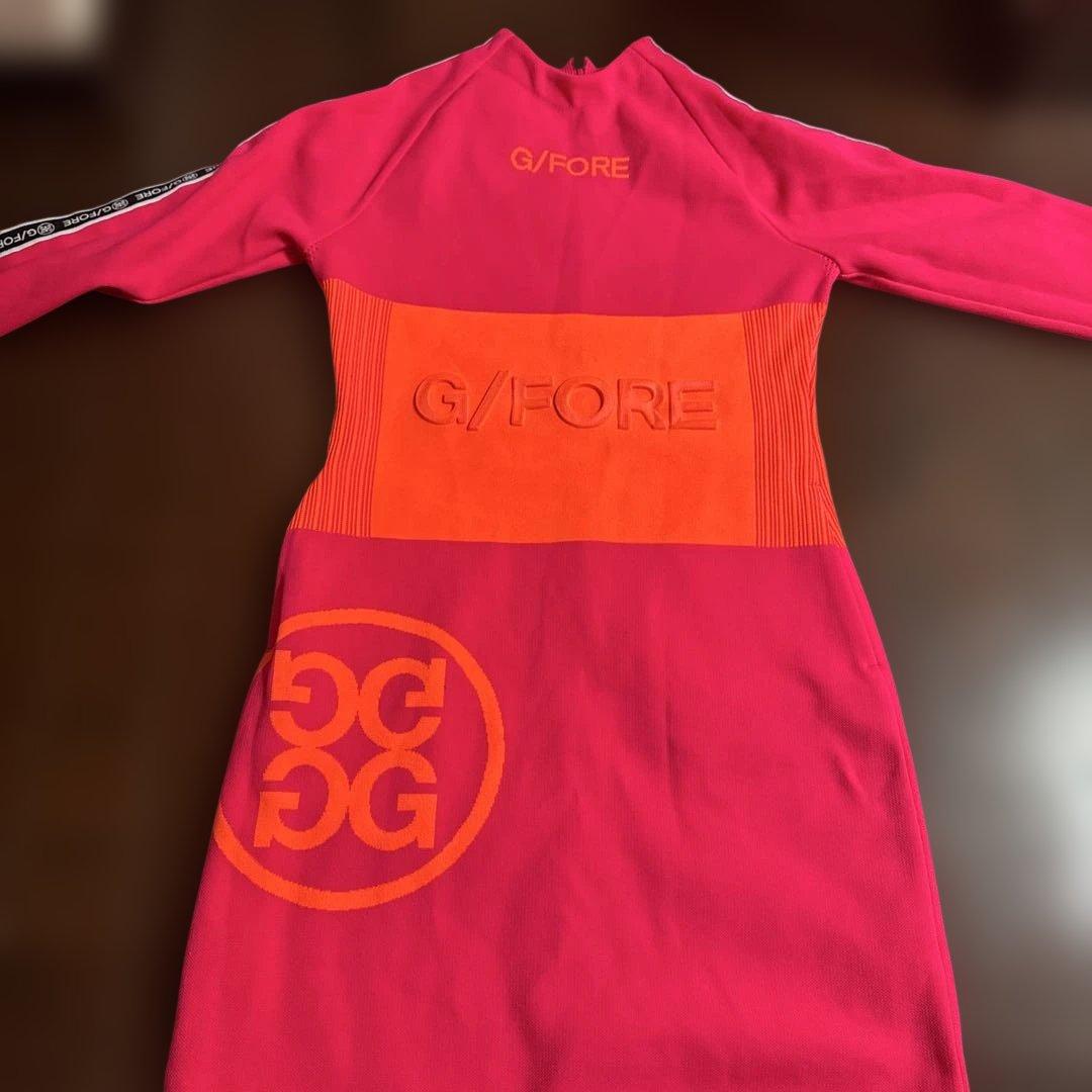ジーフォア　ニットワンピース　G/FORE ピンク　秋冬　ゴルフ　レディース