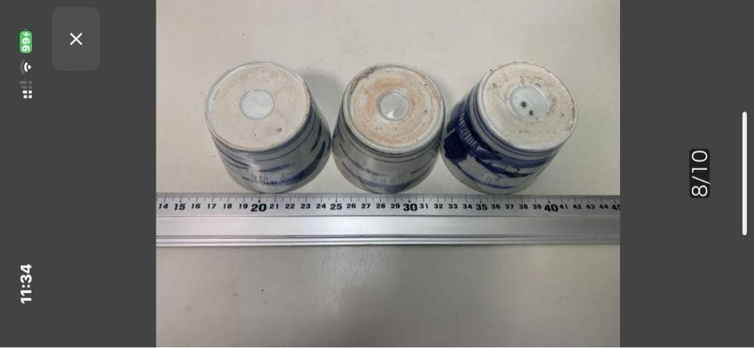 江戸時代 古伊万里 染付 蕎麦猪口 山水図 大安売り激安3個セット