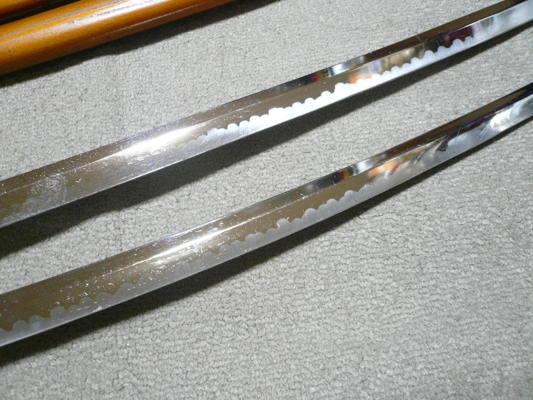 模造刀 日本刀 大小2本 金茶 富士 龍 大刀 脇差