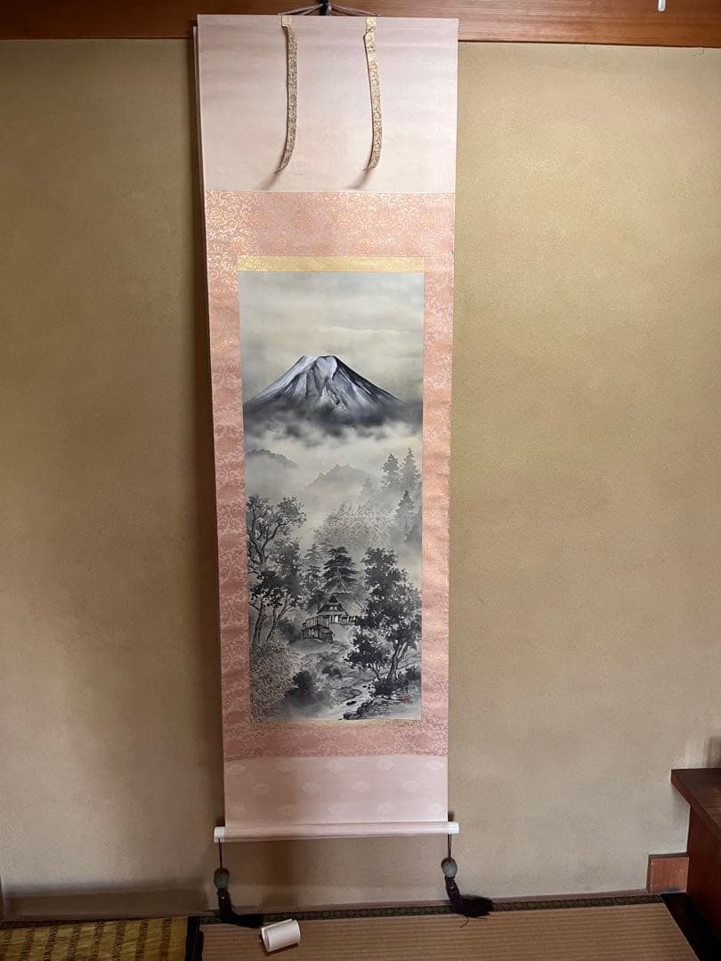 掛け軸　富士山画　石原昌幸
