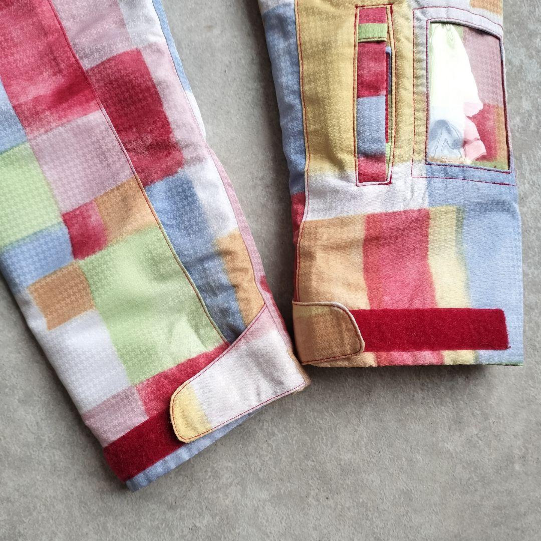 美品☆Phenixスキーウェア女の子140 130 上下 パステルブロック×紺