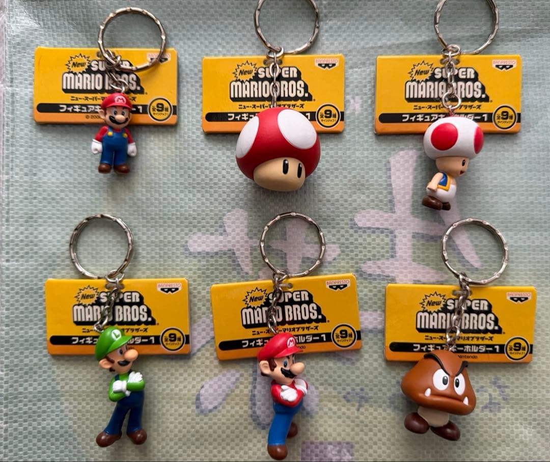 New スーパーマリオブラザーズ フィギュアキーホルダー１ ６種 セット