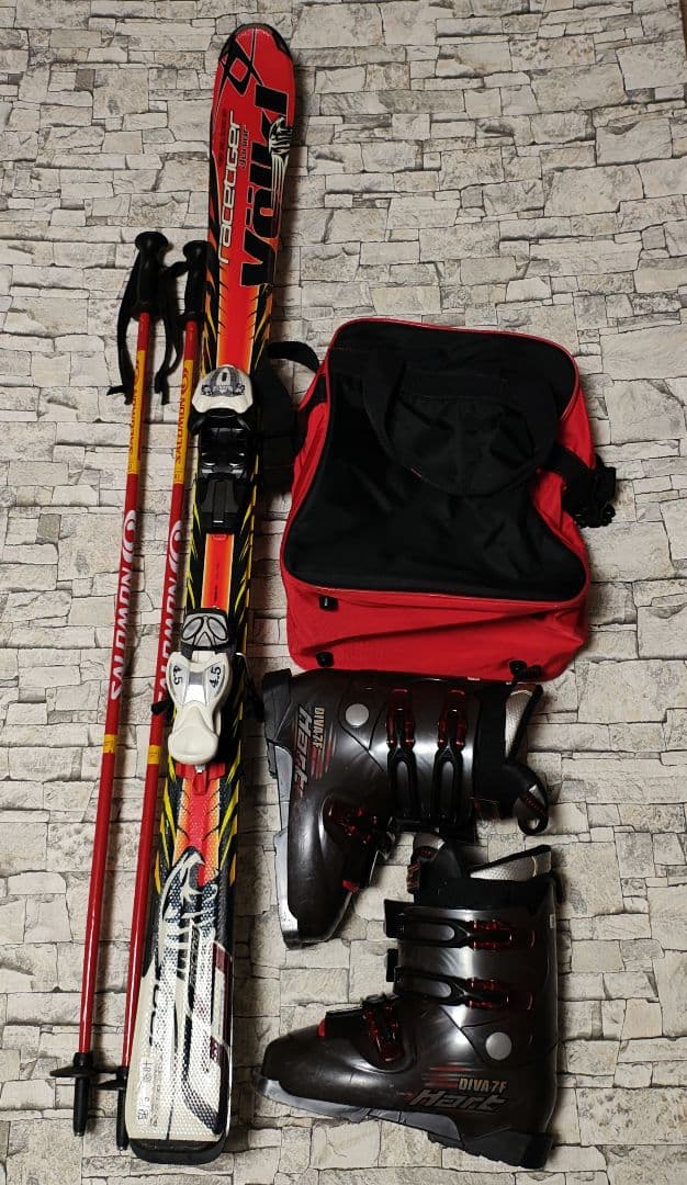 スキー4点セット Volkl スキー 130cm HART製24cmスキー靴