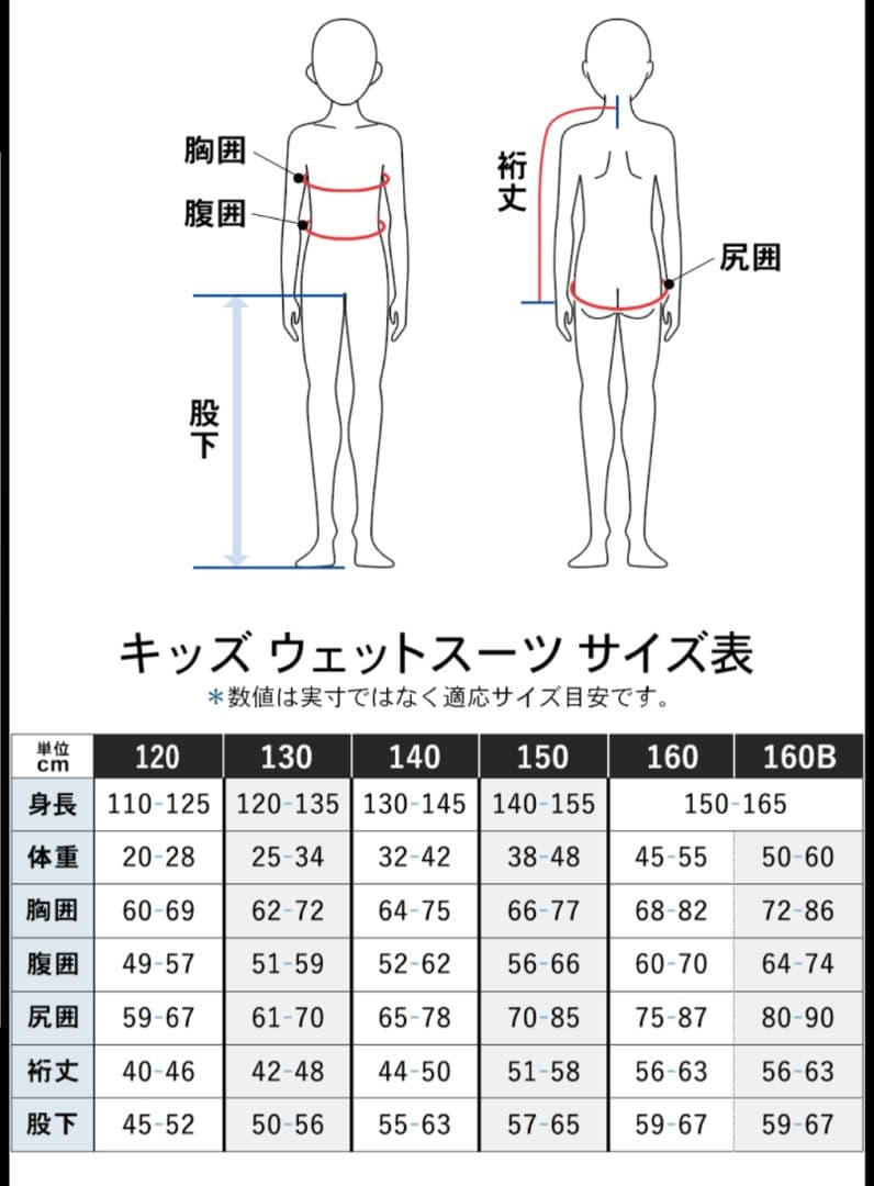FELLOW セミドライ 5×3mm キッズウェットスーツ 　サイズ:120
