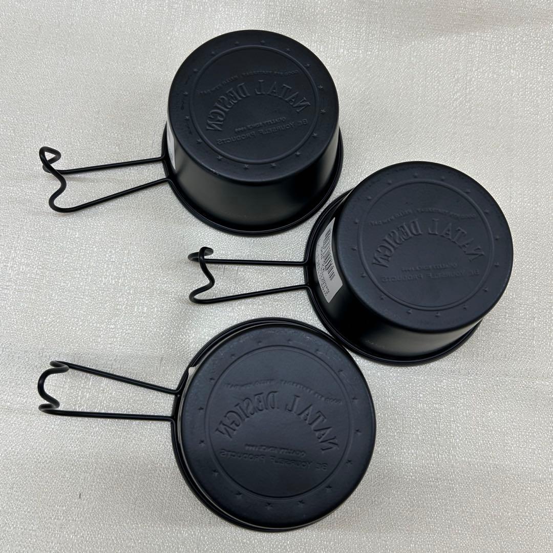 【新品】ネイタルデザイン シェラカップ ディープボトム ブラック 3点セット