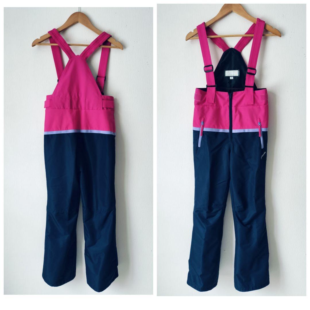 【極美品】Phenix スキーウェア 女の子 150 140 ピンク×紺 結晶柄