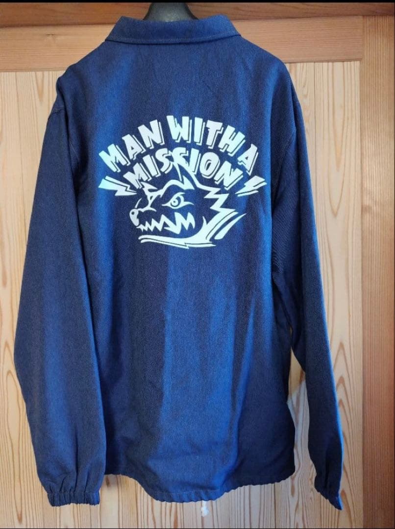 MAN WITH A MISSION デニム風コーチジャケット Lサイズ