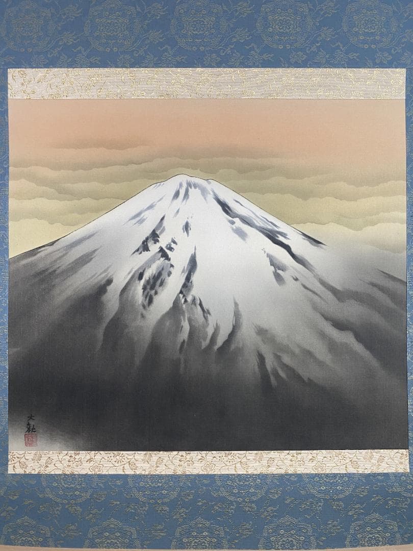 【複製】横山大観『雲海に聳ゆ』富士画 二重箱 大塚巧藝社 掛軸24061703