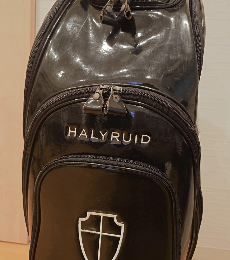 HALYRUID キャディバッグ エナメル ブラック 10型