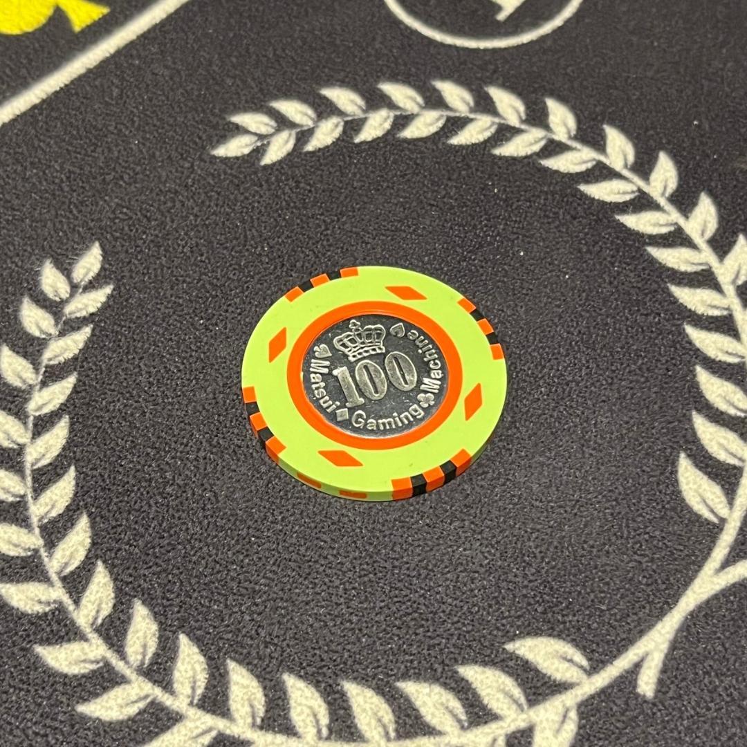 23 MGM社正規品 カジノチップ 98枚 100$ ポーカーチップ  H26年