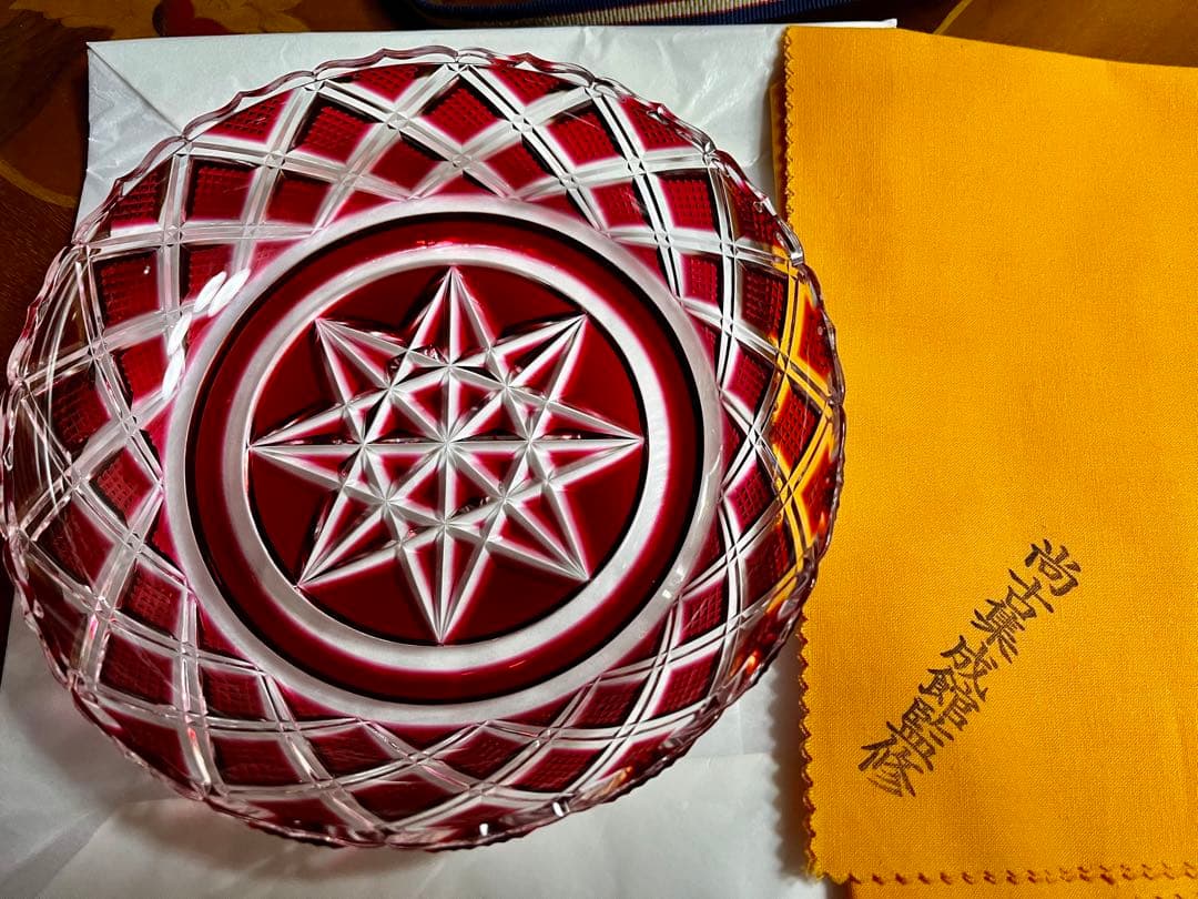 カルティエ 】島津薩摩切子　中皿