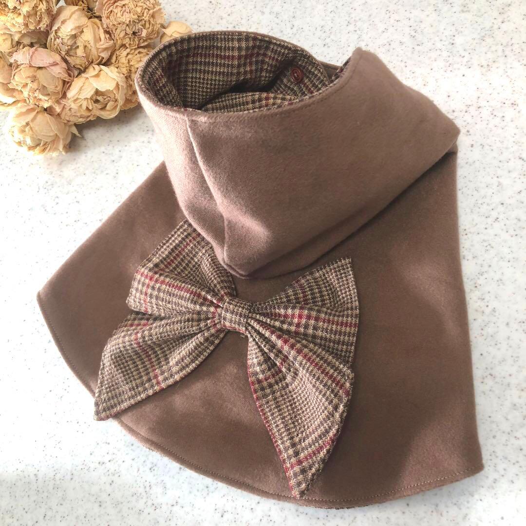 ハンドメイド　リバーシブルポンチョ　オーダー小型犬