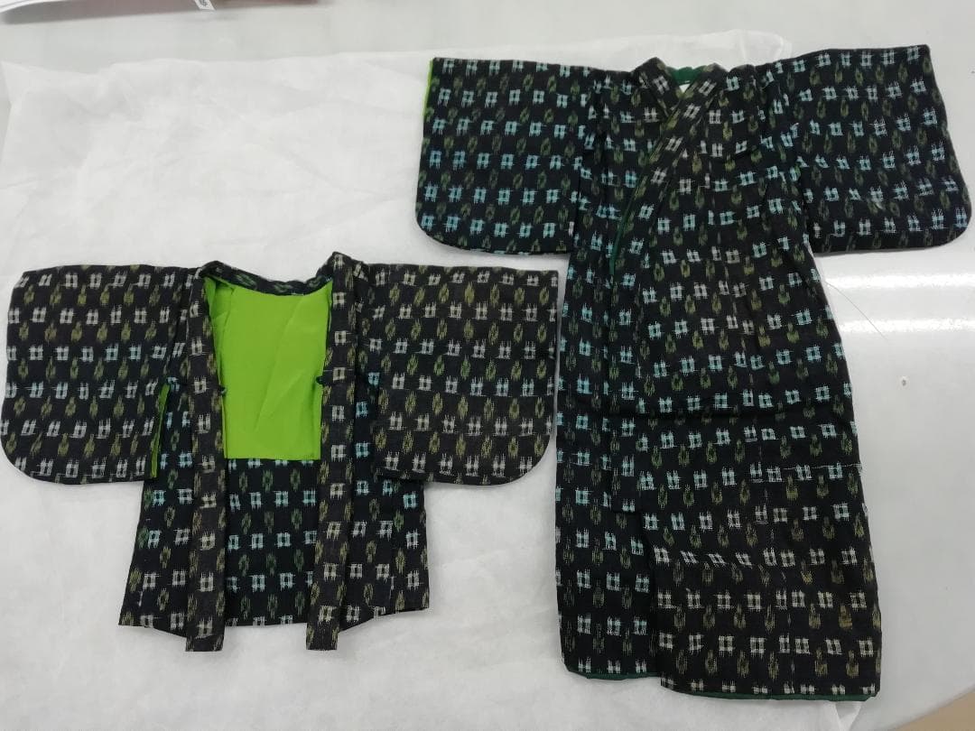 木綿絣市松人形の着物