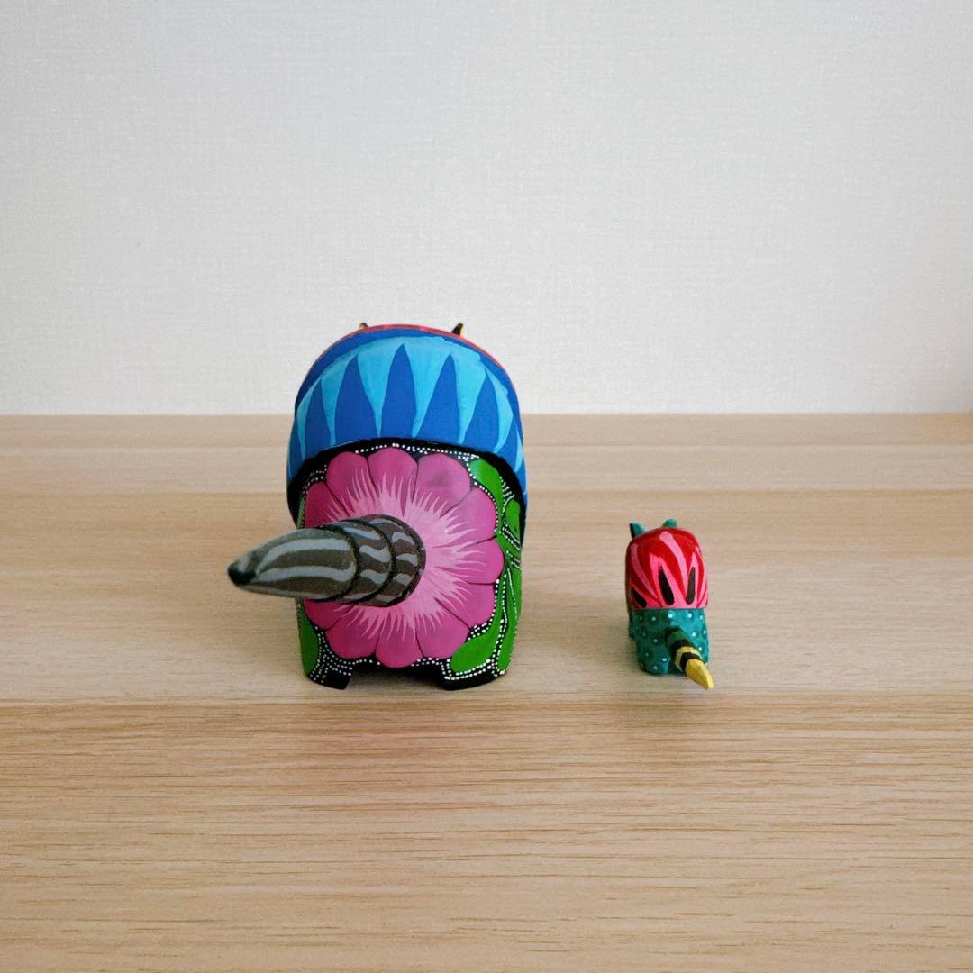 メキシコ雑貨 アレブリヘス アレブリヘ アリクイ アルマジロ バク 大小セット