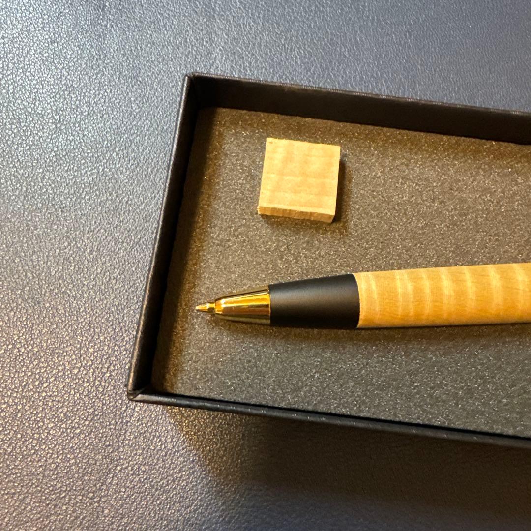 野原工芸　栃縮杢シャーペン　旧型固定式口金　開封済み未使用