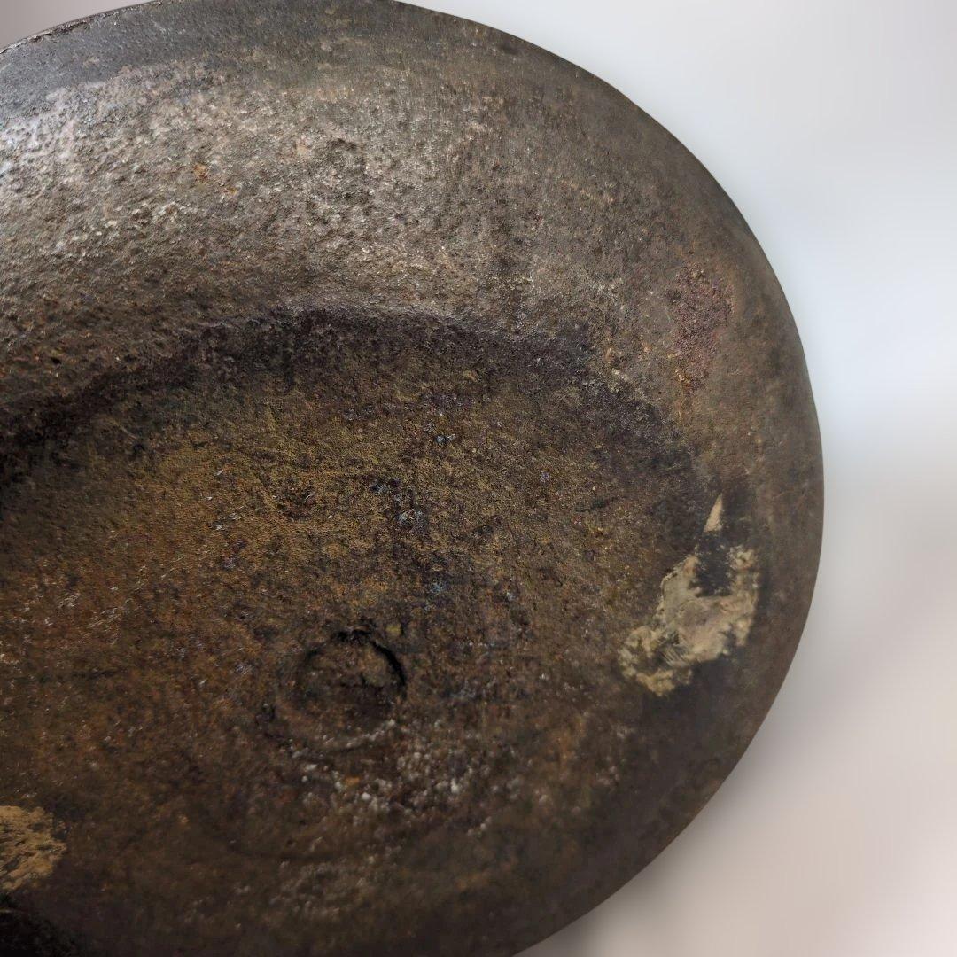 骨董　鉄瓶　茶道具　袋弦　 銀象嵌 侘び寂び　銀直し　古玩