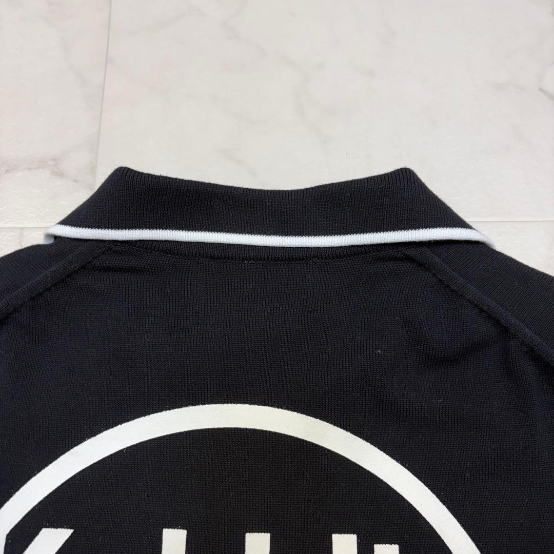 新品タグ付き！FR2 GOLF. ゴルフシャツ　黒　バックプリント　ロゴ　L