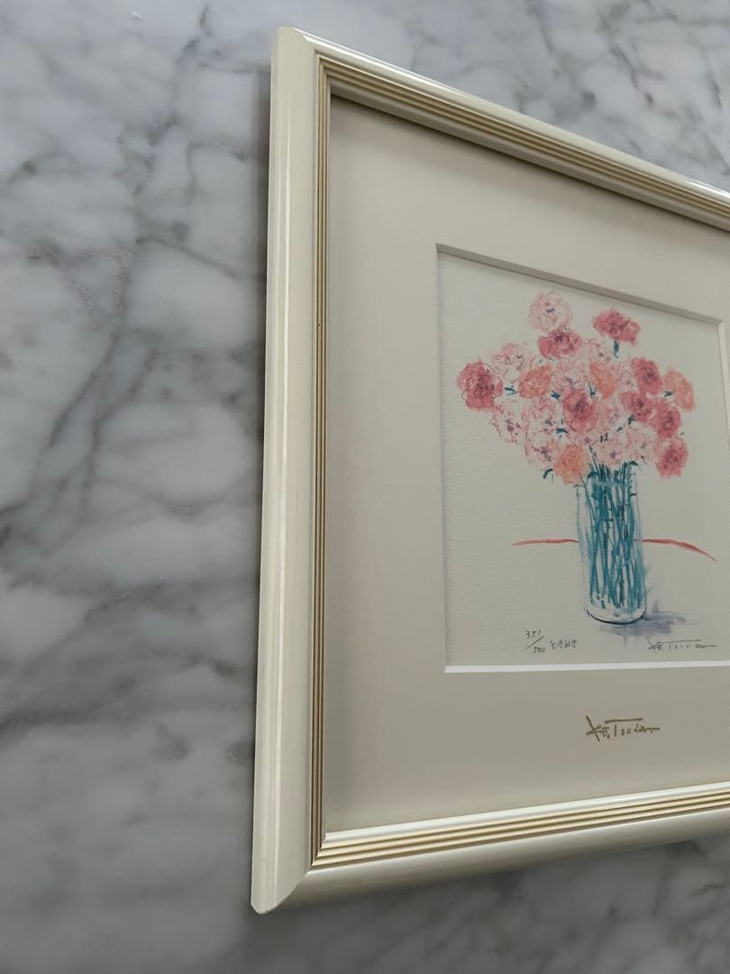 【美品】津田耕作　花瓶の花 リトグラフ 351/500 ときめき