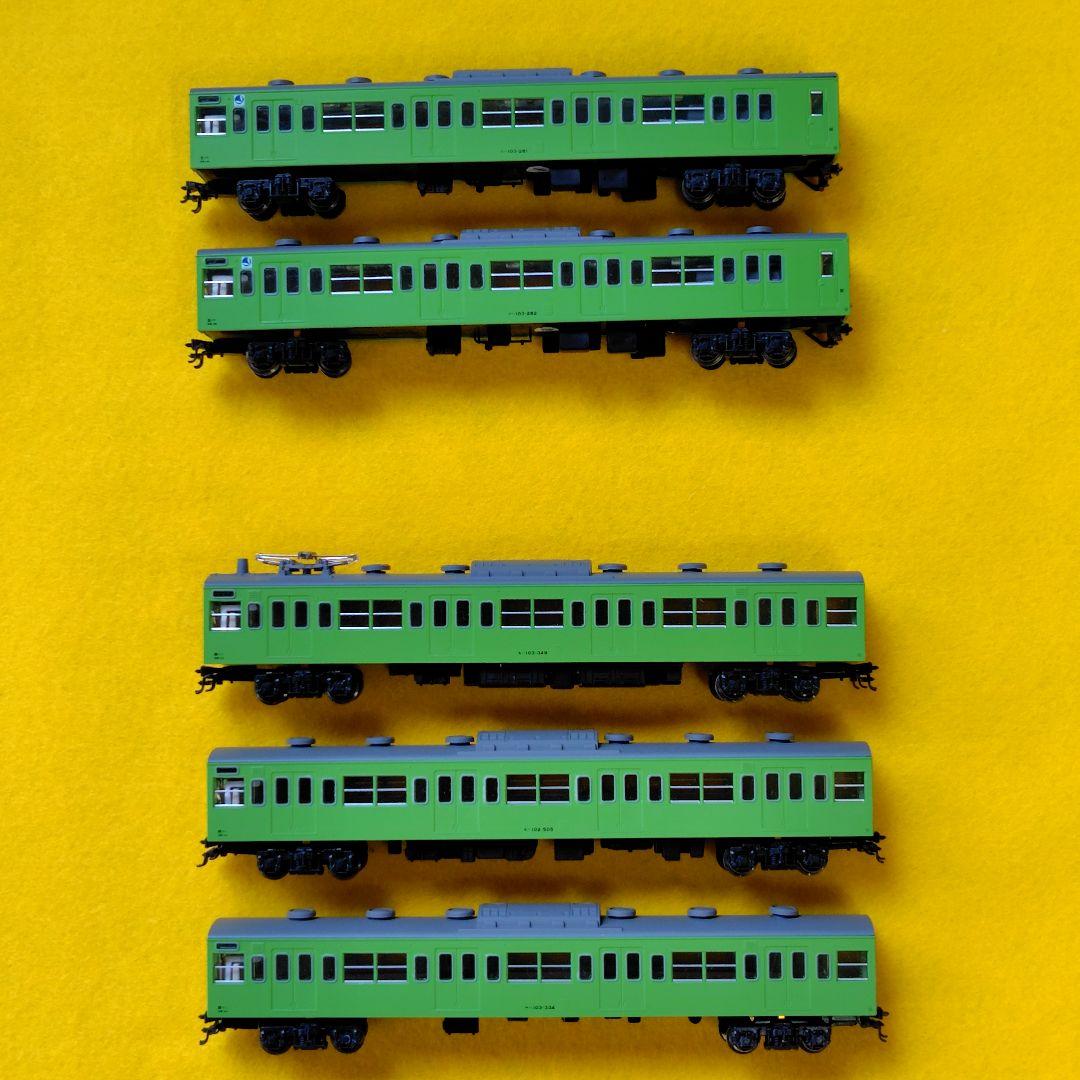 ＫＡＴＯ―103系近郊型電車103系（ うぐいす 色)十両
