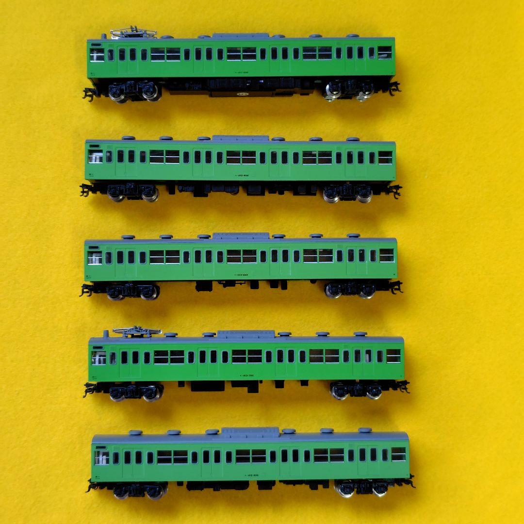 ＫＡＴＯ―103系近郊型電車103系（ うぐいす 色)十両