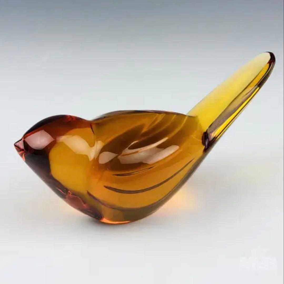 【Baccarat 】バカラ クリスタル バード ハニー（置物） ※中古箱なし