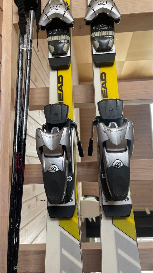 カービングスキー板大人男性161cmセット子供ジュニア HEAD女性 シニア黄色