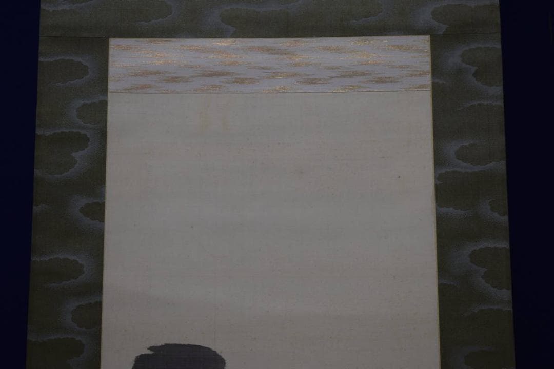 真作/山本春挙/柿に烏図/カラス/布袋屋掛軸HG-107