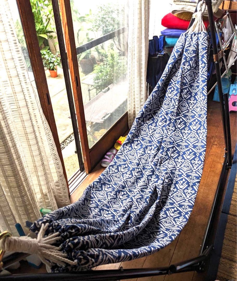 【 Sifflus 】 3way、ネイビー、おしゃれハンモック(布)