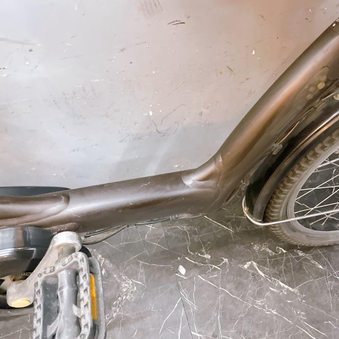 【43】子乗せ電動自転車 ブリヂストン Angelino ブラウン 3人乗り対応