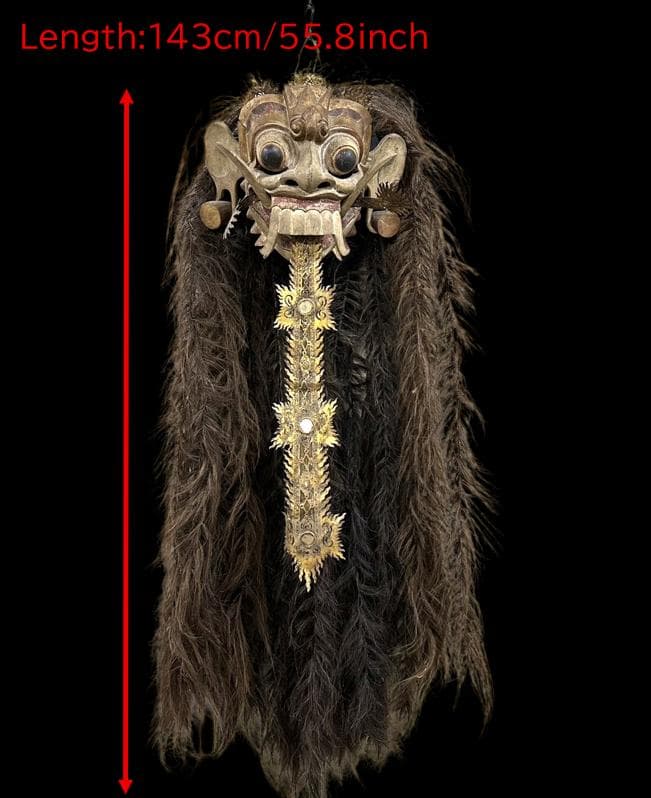 珍品 レア品 バリ島 バロンダンス 舞踊用 お面 民芸 木彫り インドネシア