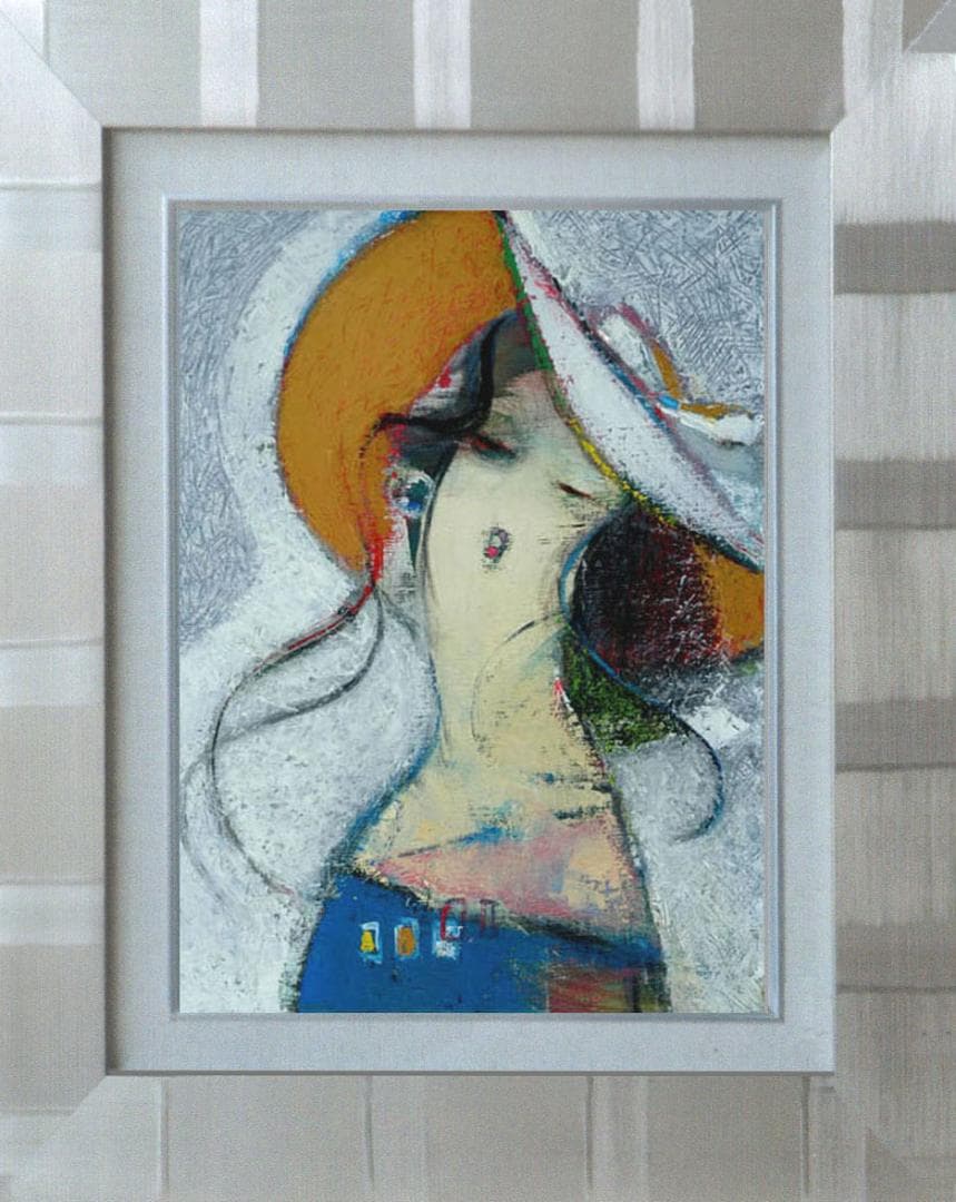 油絵 菅家令子 絵 絵画 インテリア F6-081812 人物 女性像