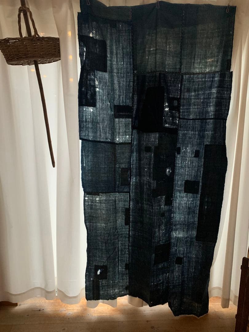 古道具インディゴパッチワーク生地