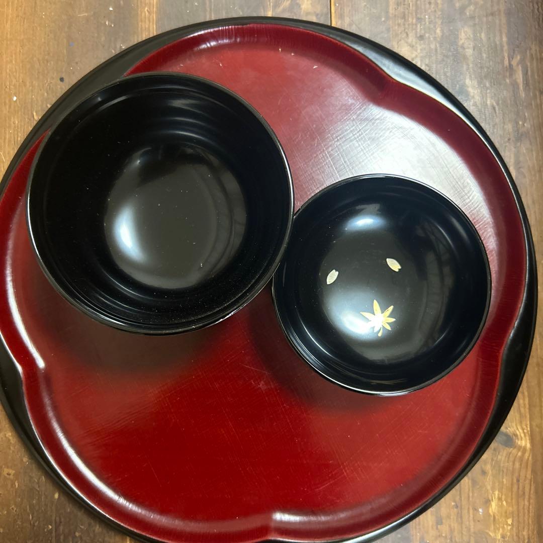 山中漆器　金箔　銀箔　蒔絵　吸物椀　5客　酢谷　伝統工芸　天然木