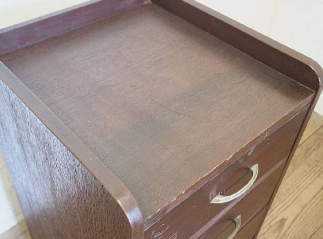 1050 ヴィンテージ　ラワンのチェスト　収納棚　書類ケース　引き出し　レトロ